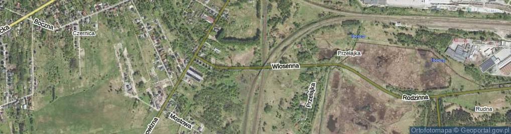 Zdjęcie satelitarne Wiosenna ul.